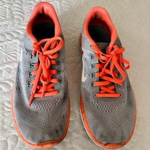 Nike Gray and Orange Sneakers